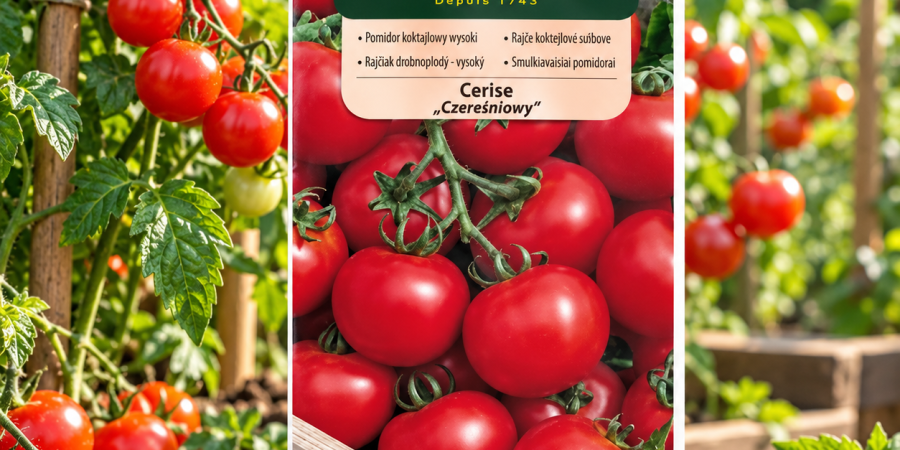 Pomidor koktajlowy Cerise  1g – nasiona bardzo plennego pomidora cherry do ogrodu i doniczek