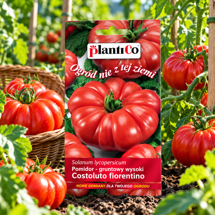 Pomidor Costoluto 0,2g-włoska odmiana o dużych, żebrowanych i aromatycznych owocach
