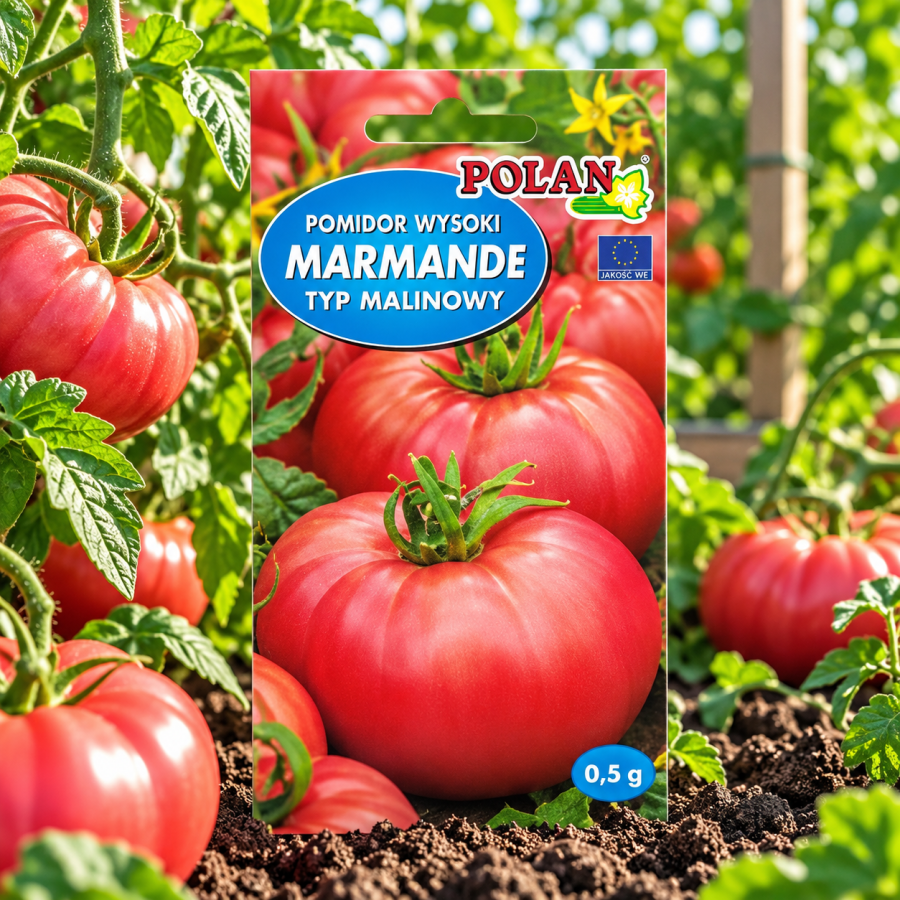 Pomidor Marmande 0,5g – wysoki, wielkoowocowy, żebrowany