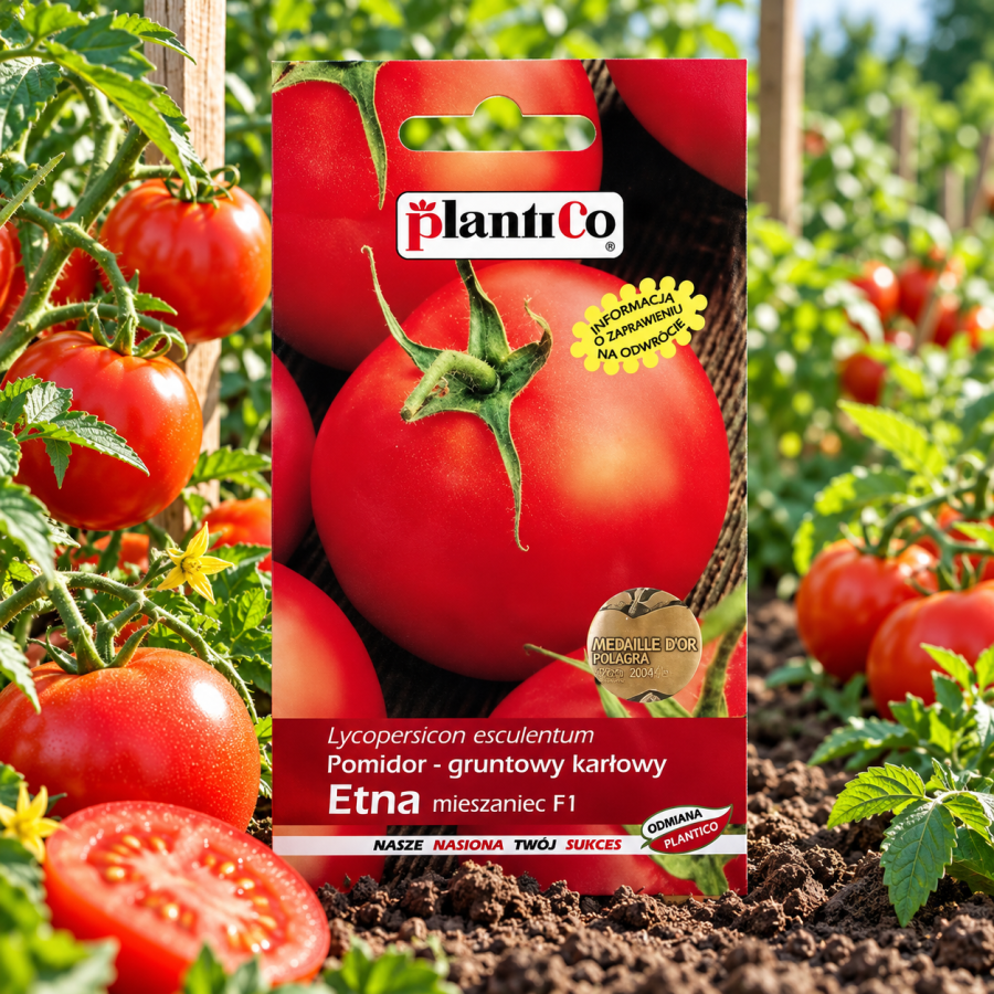 Pomidor gruntowy karłowy ETNA 0,5 g – wczesny, plenny i odporny na trudne warunki